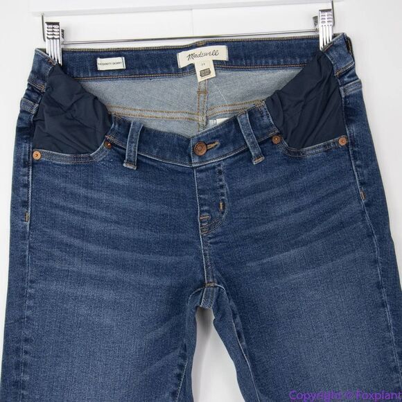 NEW Madewell Maternity Side-Panel Skinny Jeans‎ in Wendover Wash, 29 - Picture 4 of 15